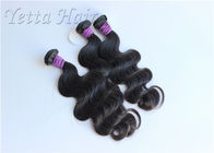cabelo peruano do Virgin de 12 - 30 polegadas/cabelo natural da onda do corpo preto