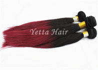Escuro - extensões vermelhas do cabelo humano, extensões reais retas de seda de Ombre do cabelo